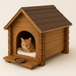 KÜTÜK AHŞAP KEDİ EVİ
