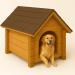 Kütük Sistem Ahşap Köpek Kulübesi
